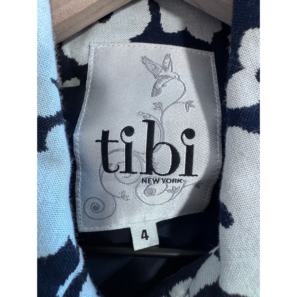 Tibi African Violet‎ PeaCoat Size 4 Floral Buttons - Picture 4 of 5